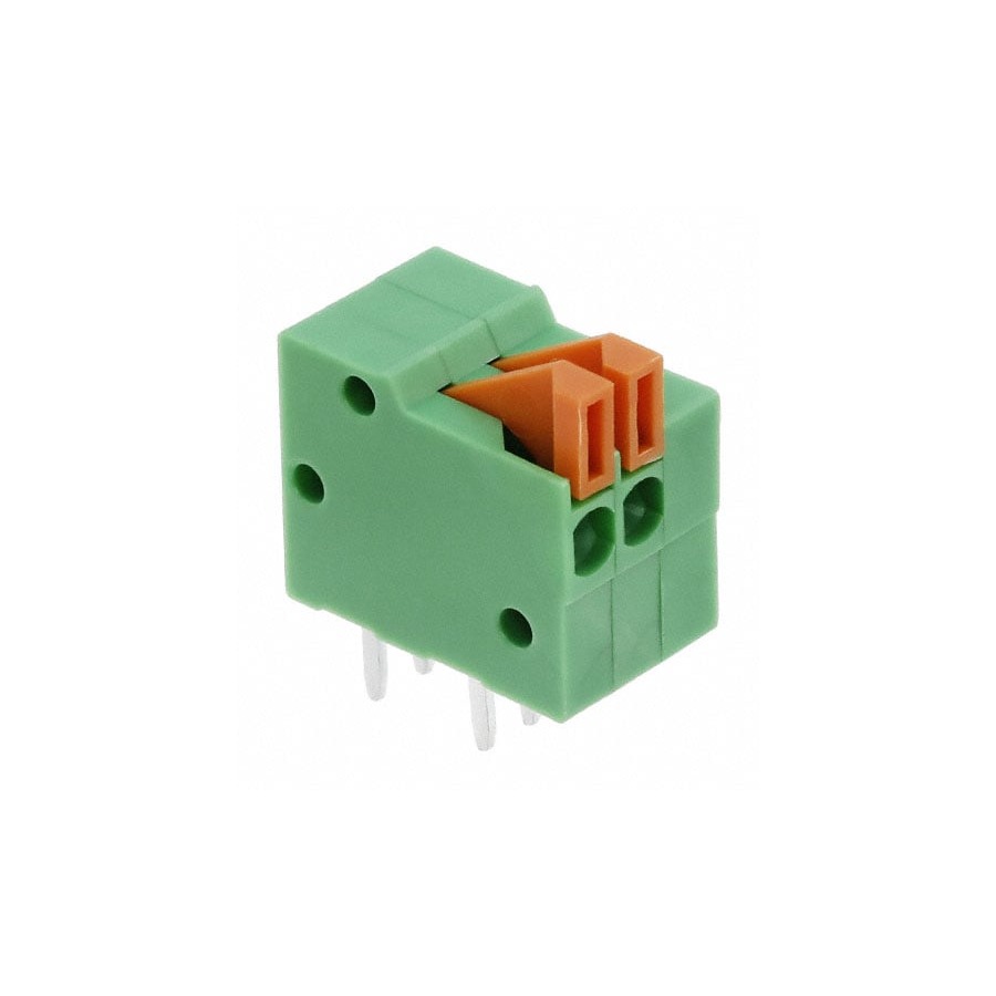 1-2834016-2 Terminal Block 150V 6A 2.54mm Green