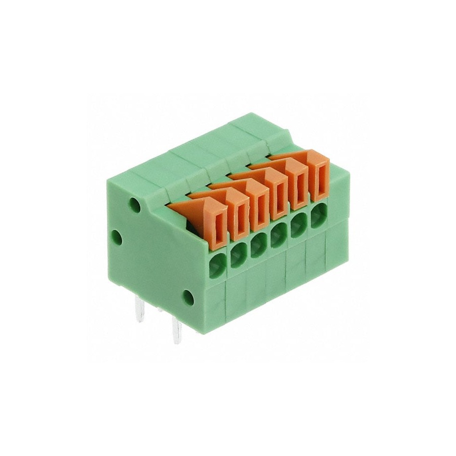 1-2834016-6 接线端子 150V 6A 2.54mm Green