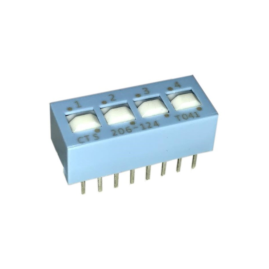 206-124 Tactile Switch 24V 50mA 2.54mm Through Hole,P=2.54mm