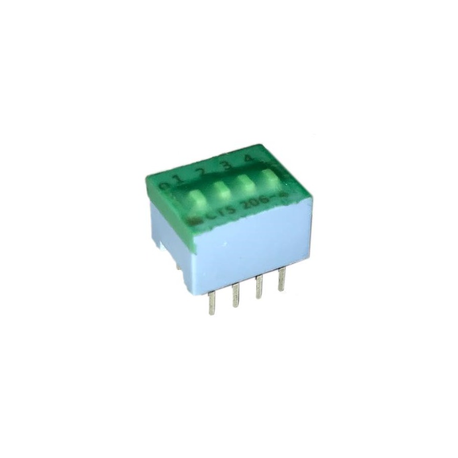 206-4ST 轻触开关 SWITCH SLIDE DIP SPST 0.05A 24V
