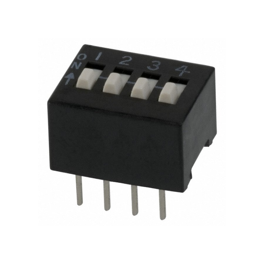 208-4 轻触开关 SWITCH SLIDE DIP SPST 0.05A 24V