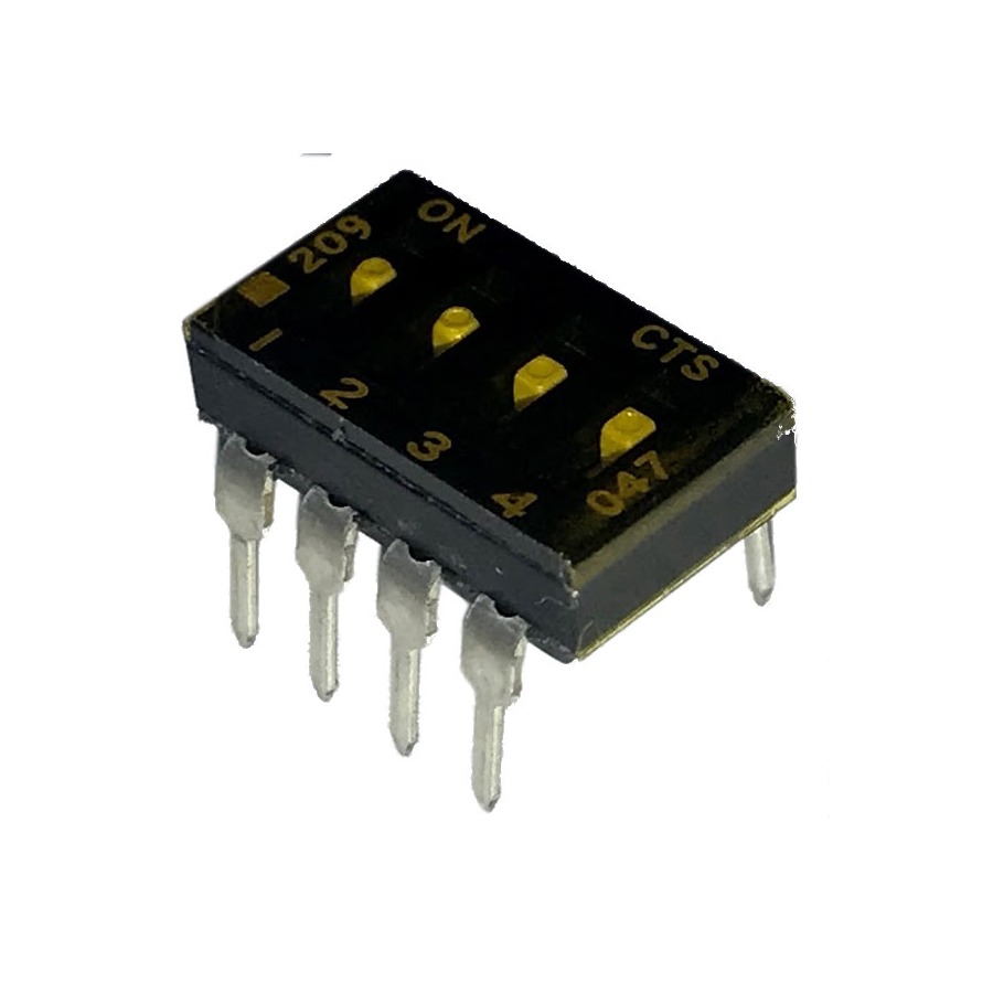 209-4LPST 轻触开关 20V 100mA Black Through Hole