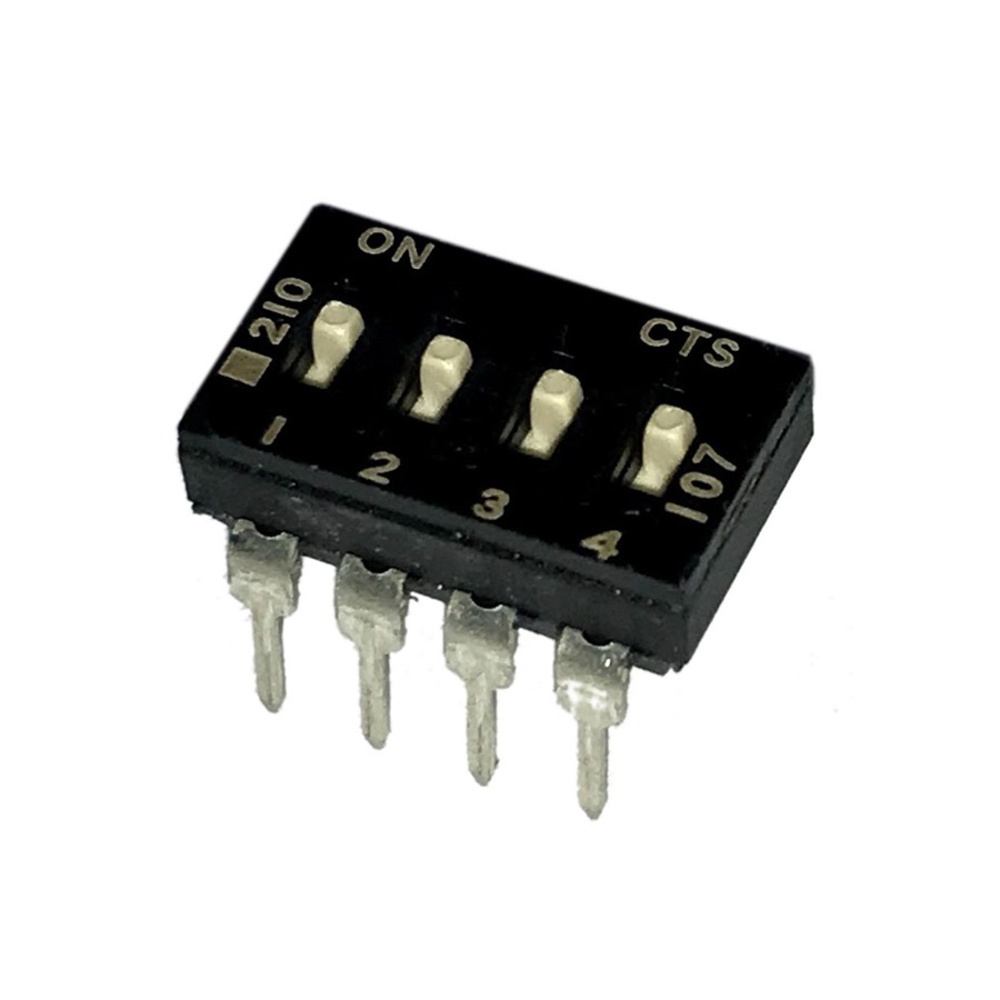 210-4MS 轻触开关 SWITCH SLIDE DIP SPST 0.1A 20V