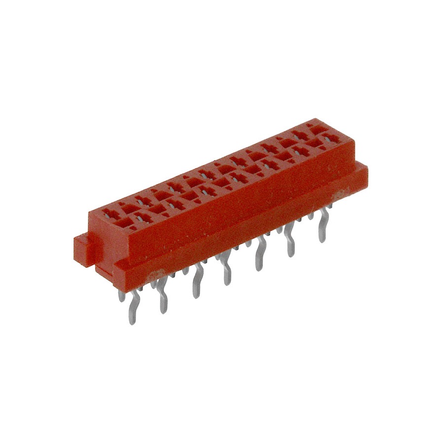 8-215079-4 排针排母 100V 1A Red Through Hole,P=1.27mm(Stagge