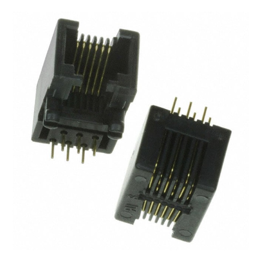 A-2004-1-4-LP-N-R 网口 CONN MOD JACK 6P6C R/A UNSHLD