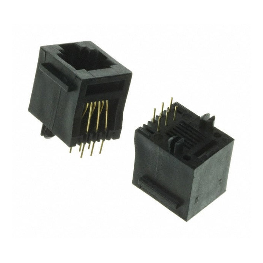 A-2014-1-4-R 网口 CONN MOD JACK 6P6C VERT UNSHLD