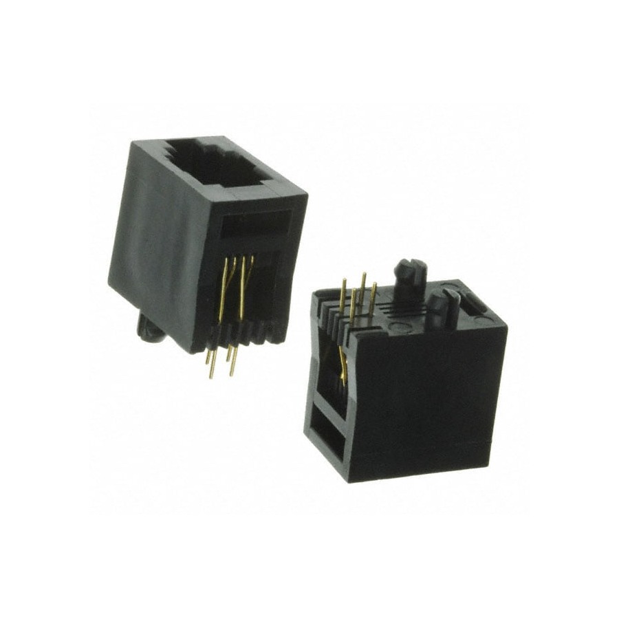 A-2014-3-4-N-T-R CONN MOD JACK 4P4C VERT UNSHLD