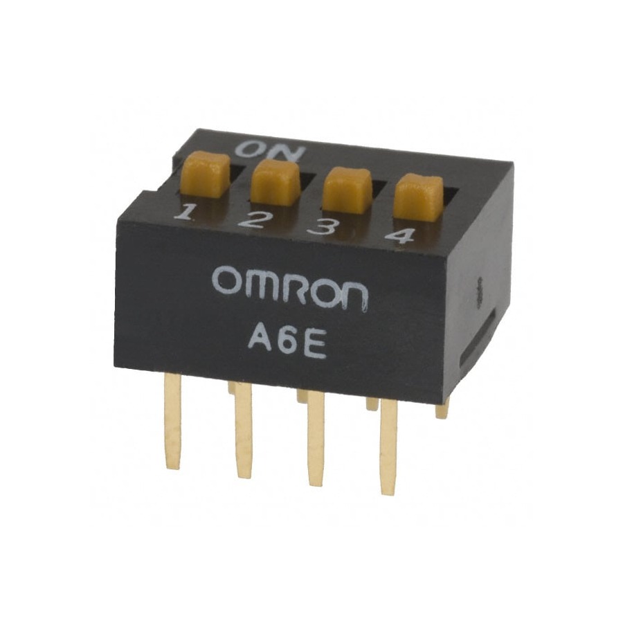 A6E-4104-N 轻触开关 24V 25mA 2.54mm Through Hole,P=2.54mm