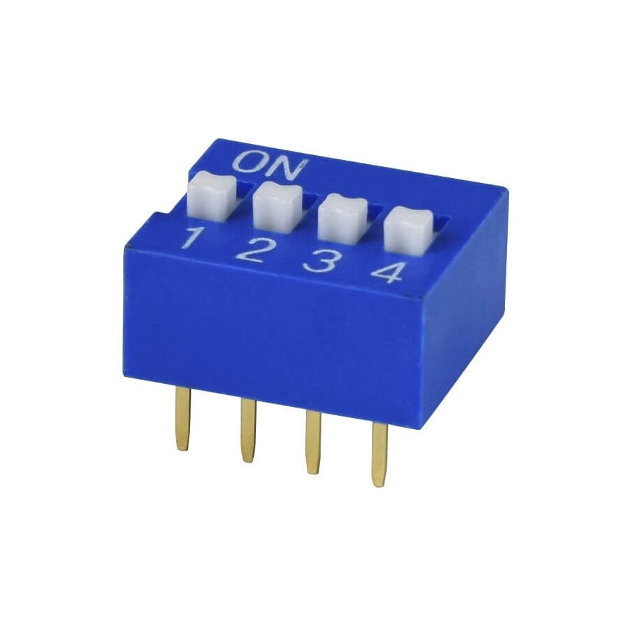 DS01C-254-S-04BE 轻触开关 24V 25mA 2.54mm Through Hole,P=2.54mm