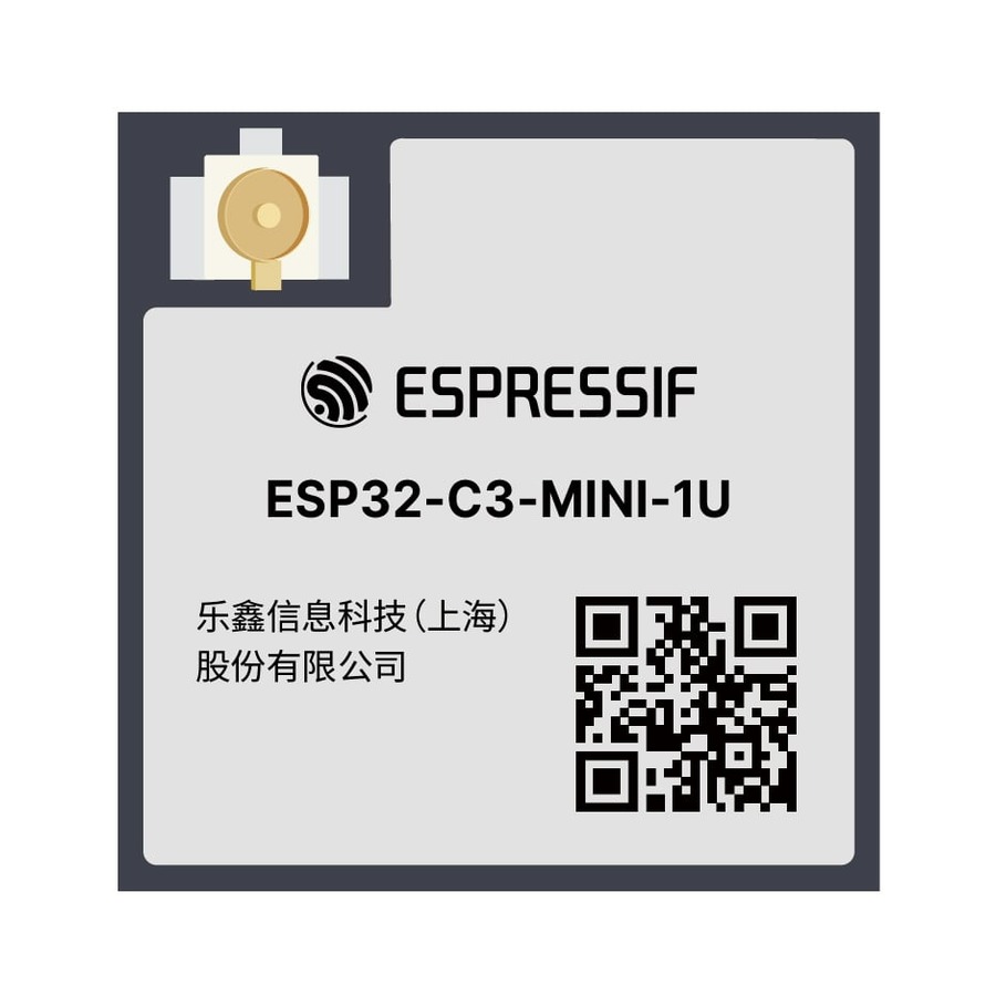 ESP32-C3-MINI-1U-N4X 微控制器 2.4GHz 150Mbps 3V ~ 3.6V 61-SMD Module