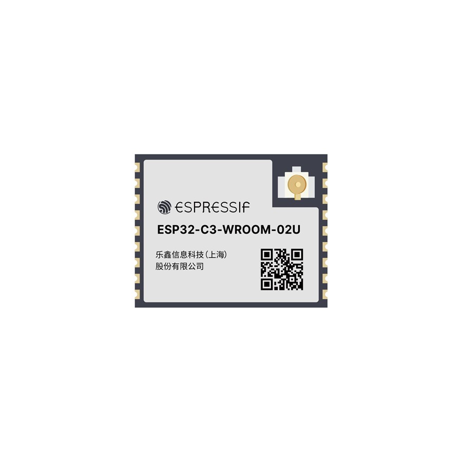 ESP32-C3-WROOM-02U-N4 微控制器 2.4GHz 150Mbps 3V ~ 3.6V 19-SMD Module