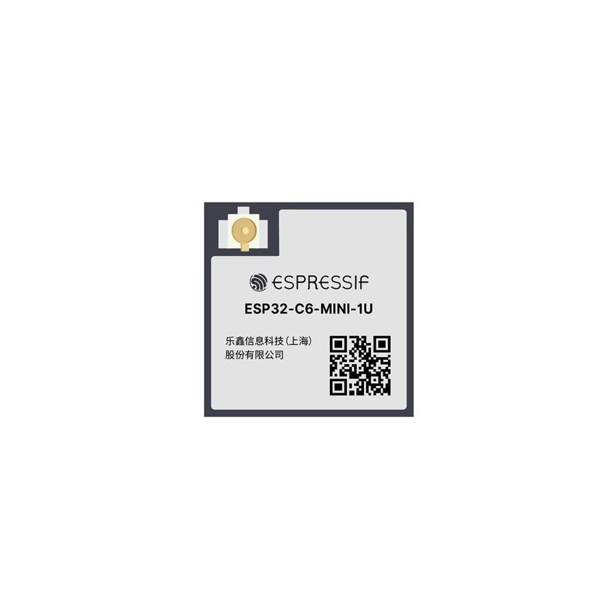 ESP32-C6-MINI-1U-H4 微控制器 2.4GHz 150Mbps 3V ~ 3.6V 61-SMD Module