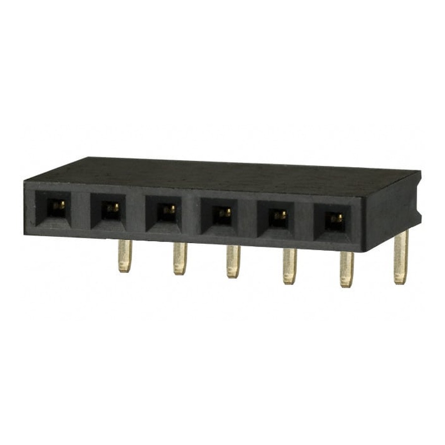 PPPC061LGBN-RC 排针排母 250V 3A 2.54mm Through Hole,Right Angle,P=2