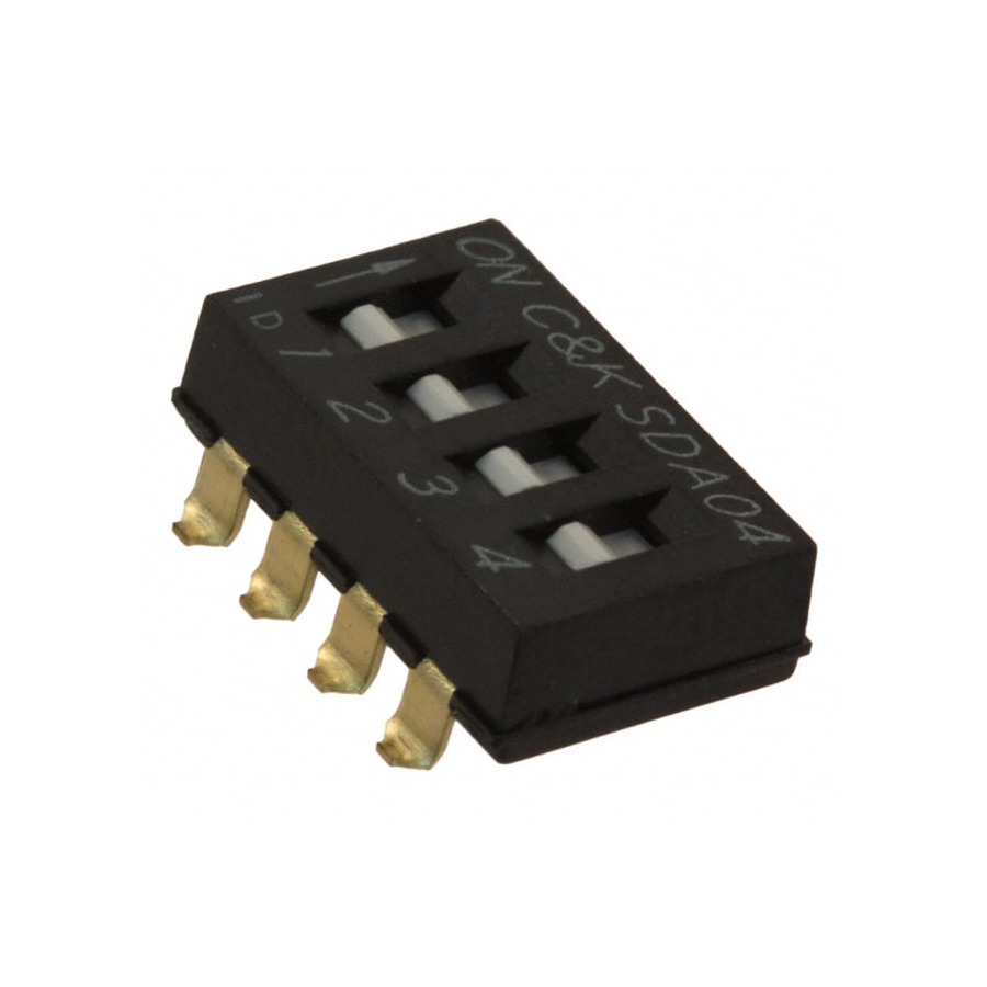 SDA04H0SBD Tactile Switch 24V 25mA 2.54mm Black